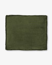 Blok cushion in green wide seam corduroy, 50 x 60 cm