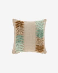 Dalila PET  brown patterned cushion cover 45 x 45 cm