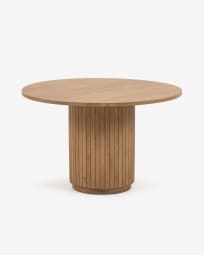 Licia round table made from solid mango wood with natural finish Ø 120 cm