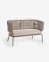 Nadin 2 seater sofa in beige cord with galvanised steel legs, 135 cm