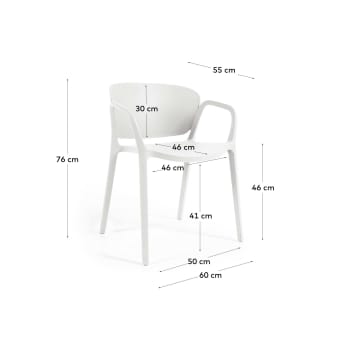 Ania white garden chair - sizes