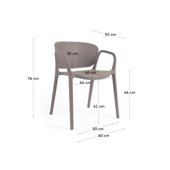 Ania brown garden chair - sizes