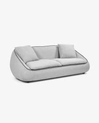 Safira 3-seater sofa in light grey 220 cm