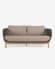 Catalina 3 seater sofa made with green cord and 100% FSC solid acacia wood, 170 cm
