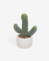 Τεχνητό Cactus με λευκή γλάστρα 22 εκ
