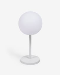 Outdoor Dinesh table lamp in white steel