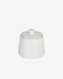 Pierina porcelain sugar bowl in white