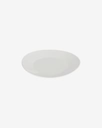 Pierina oval porcelain dessert plate in white