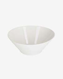 Pierina large oval porcelain bowl in white