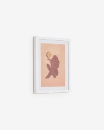 Πίνακας Zinerva, γυναίκα, ήλιος και φεγγάρι πολύχρωμος, 30 x 40 εκ