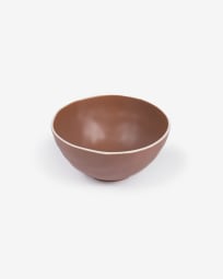 Rin bowl in brown ceramic