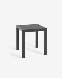 Τραπέζι εξωτερικού χώρου Sirley, μαύρο αλουμίνιο, 70x70εκ