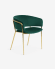Καρέκλα Runnie, πράσινο βελούδο