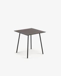 Τραπέζι Mathis, ίνες τσιμέντου, ατσάλινα πόδια σε μαύρο φινίρισμα, 75 x 75 εκ