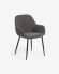 Καρέκλα Konna, σκούρο γκρι