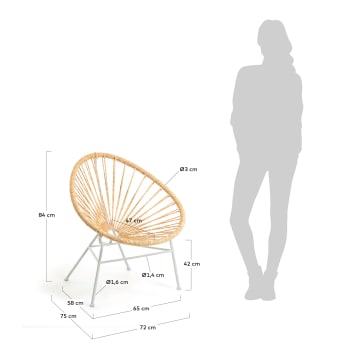 Natural Samantha armchair - sizes