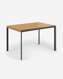 Ανοιγόμενο τραπέζι Nadyria 120 (160) x 80 εκ, δρύινος καπλαμάς