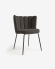 Καρέκλα Aniela, μαύρο sheepskin και μέταλλο σε μαύρο φινίρισμα
