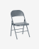 Πτυσσόμενη μεταλλική καρέκλα Aidana, σκούρο γκρι