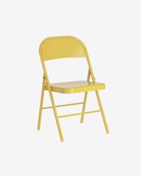 Πτυσσόμενη μεταλλική καρέκλα Aidana, μουστάρδα