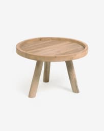 Glenda round solid teak wood coffee table, Ø 55 cm