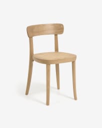 Καρέκλα Romane, ξύλο οξυάς σε φυσικό φινίρισμα, καπλαμάς οξυάς και ρατάν