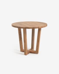 Στρογγυλό τραπέζι Nahla, μασίφ ξύλο ακακίας σε φυσικό φινίρισμα, Ø 90 εκ