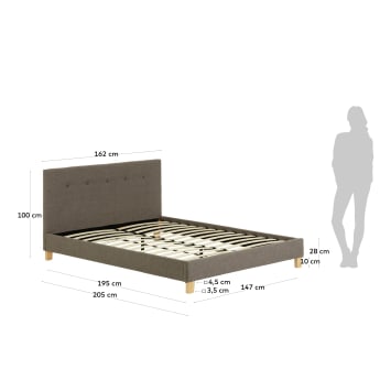 Κρεβάτι με βάση Natuse 150 x 190 εκ - μεγέθη