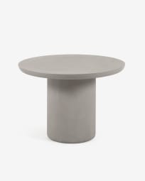 Στρογγυλό τραπέζι εξωτερικού χώρου Taimi, τσιμέντο, Ø 110 εκ
