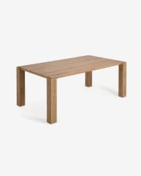 Deyarina table with oak veneer and solid oak legs 200 x 100 cm