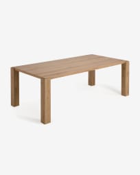 Deyarina table with oak veneer and solid oak legs 220 x 110 cm