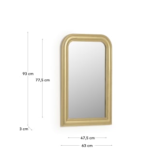 Καθρέπτης Adinoshka, χρυσό, 63 x 93 εκ - μεγέθη