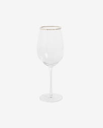 Ποτήρι κρασιού Rasine, διάφανο με χρυσή λεπτομέρεια, 50 cl