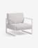 Πολυθρόνα Comova, 100% εξωτερικού χώρου, λευκό και λευκό αλουμίνιο