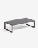 Τραπέζι σαλονιού Comova, 100% εξωτερικού χώρου, μαύρο αλουμίνιο, 60x114εκ