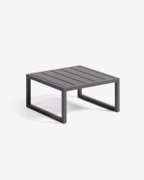 Βοηθητικό τραπέζι Comova, 100% εξωτερικού χώρου, μαύρο αλουμίνιο, 60x60εκ