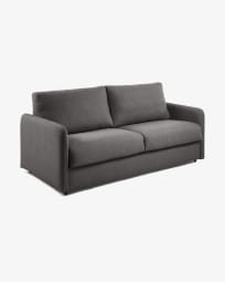 Kymoon 2 seater visco sofa bed in graphite, 160cm