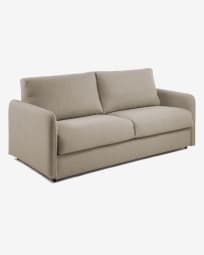 2θ καναπές-κρεβάτι Kymoon, πολυουρεθάνη, chrono μπεζ, 160εκ
