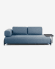 3θ καναπές με μεγάλο δίσκο Compo 252 εκ, μπλε