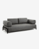 3θ καναπές Compo 232 εκ, σκούρο γκρι