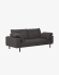 3θ καναπές Noa με μαξιλάρια, γκρι, σκουρόχρωμα πόδια, 230 εκ