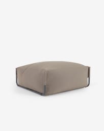 Σκαμπό καναπέ εξωτ. χώρου Square, πράσινο, λευκό αλουμίνιο, 105x101εκ