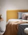 Dyla headboard with removable cover in mustard, for 90 cm beds