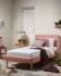 Tête de lit déhoussable Dyla rose pour lit de 90 cm