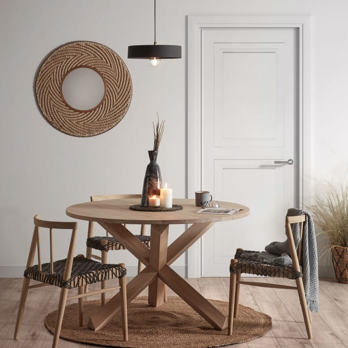 Lotus wood table in solid oak Ø 120 cm