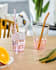Gillia set of 6 multicolour glass reusable straws