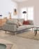 Noa 3 seater sofa with cushions in beige with natural finish legs, 230 cm
