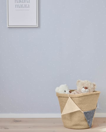 Papier peint Ludmila gris avec motif à étoiles blanc 10 x 0,53 m FSC MIX Credit