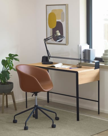 Einara light grey office chair