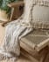 Edelma cotton cushion cover in beige with fringe 45 x 45 cm